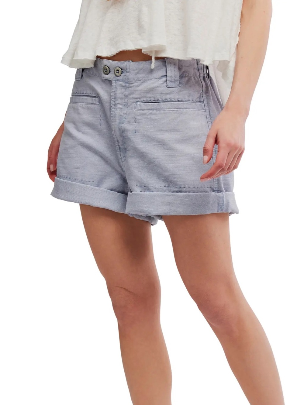 Free People Sakura cuffed Chino Shorts NWT size 0